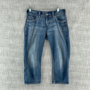 Silver Jeans Women's Size 28 Waist Suki Surplus Capri Jeans 2788